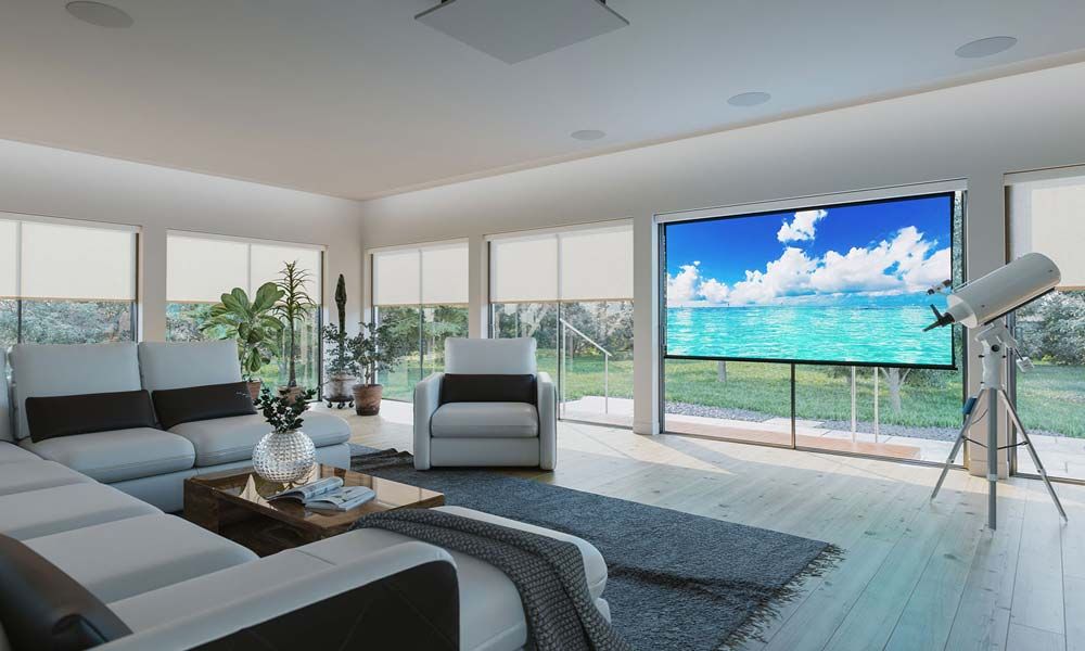 Smart Home Automation, Motorized Window Treatments, Camano Island WA, Fusion 9 Design,Screen Innovations