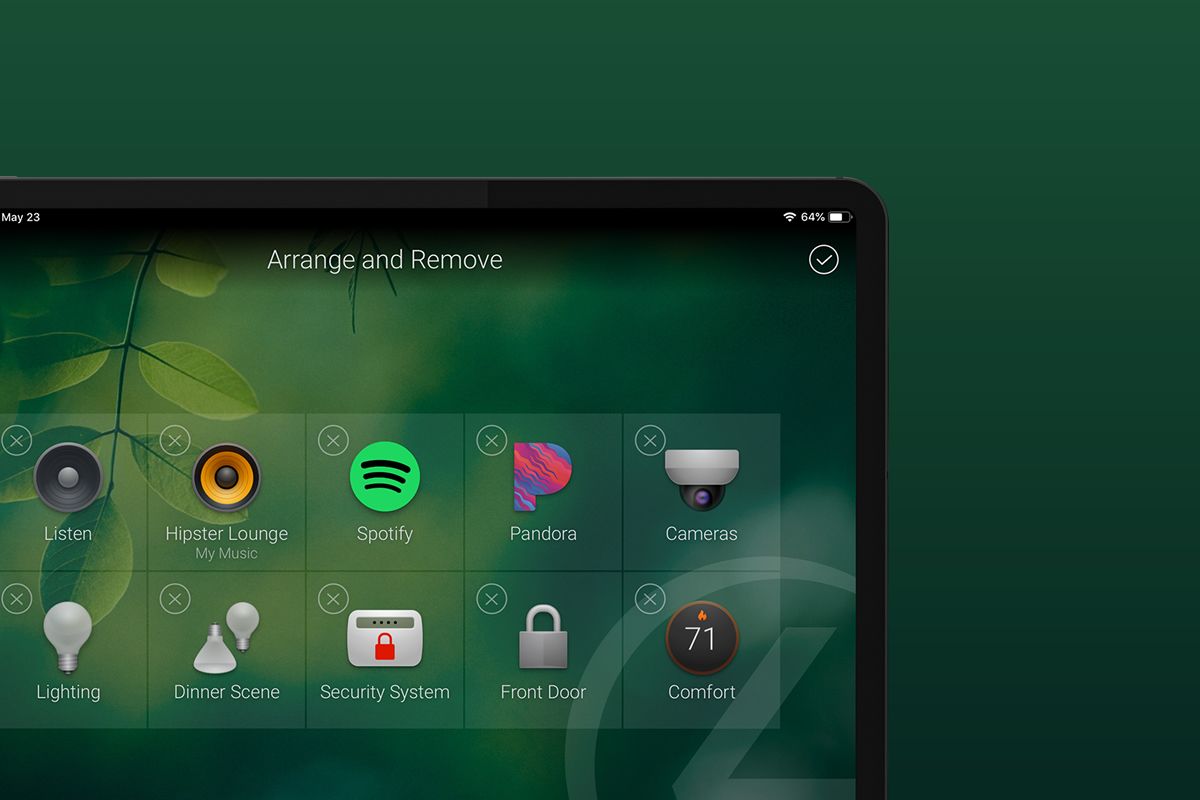 green control4 interface